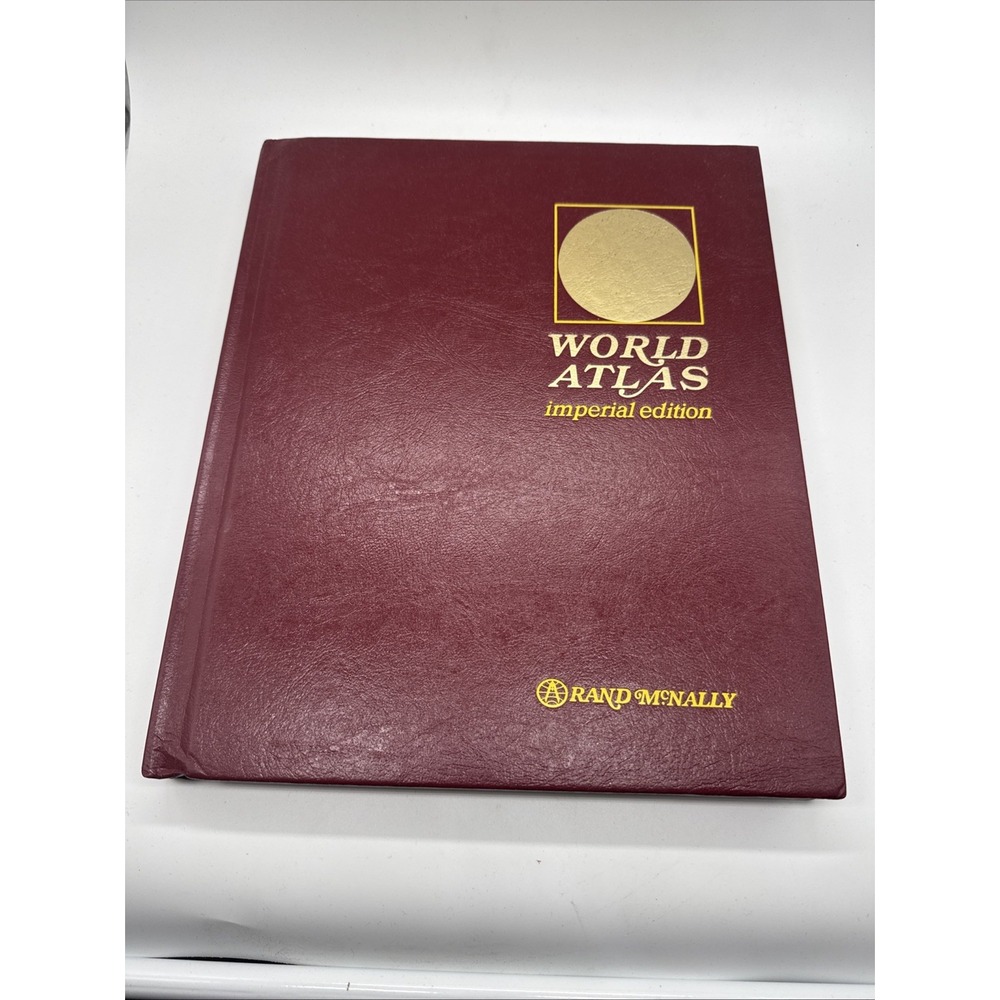 RAND MCNALLY World Atlas - Imperial Edition 1972 Hardcover Book Reference